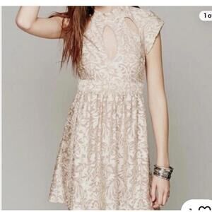Free People X Lindsey Thornburg Cutout Velvet Dress Size 4